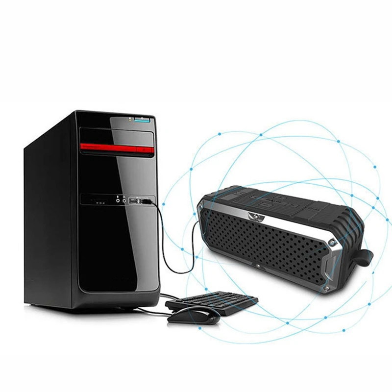 ZEALOT S6 водонепроницаемый уличный Bluetooth динамик стерео карта Аудио Бас аудио линия
