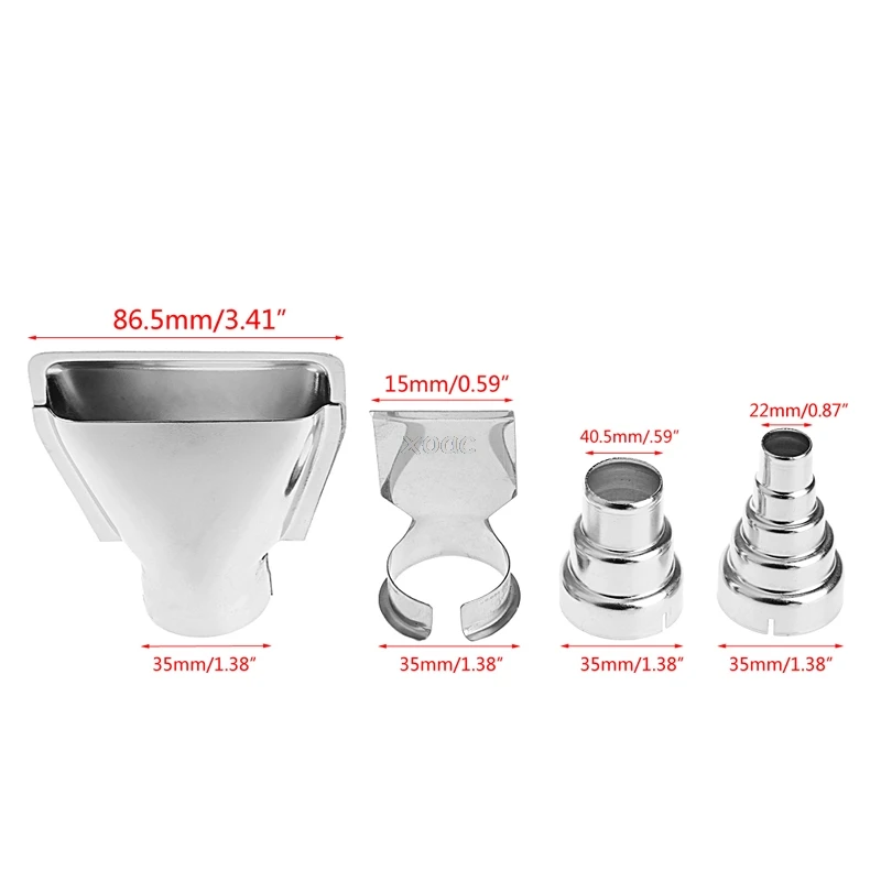 

4Pcs Heat Gun Air Nozzles Electric Kit Accessories Industrial Tools Shrink Wrap A25 Dropshipping