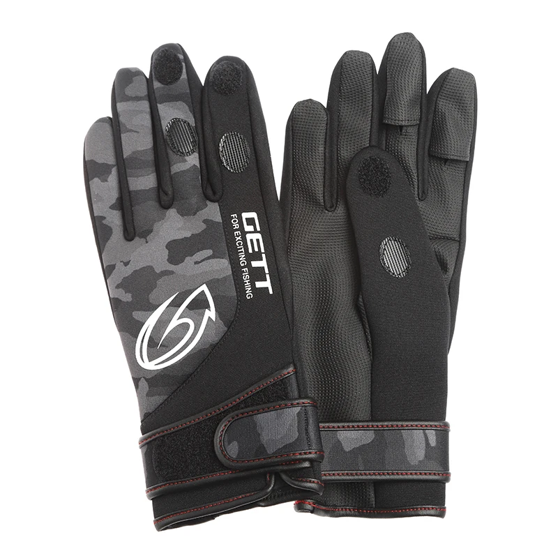 

GETT Autumn Winter Fishing Gloves Three-finger Five-finger Full-finger Gloves Rock Sea Fishing Cold-proof Warm Fishing Mittens