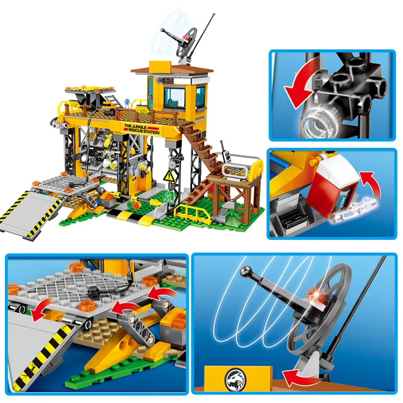 Строительные блоки SEMBO городская полиция джунгли строительные военная