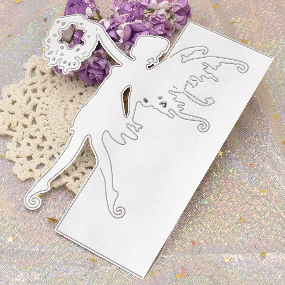 Большой размер Ангел Фея рамка металлические режущие штампы для альбома