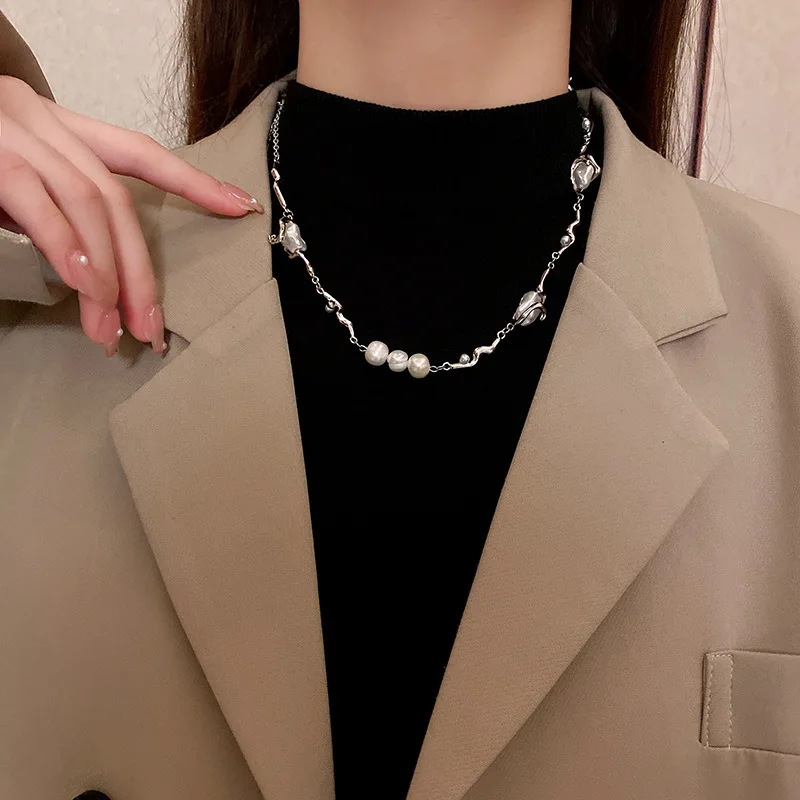 Новое жемчужное ажурное ожерелье с бахромой для влюбленных холодным ветром