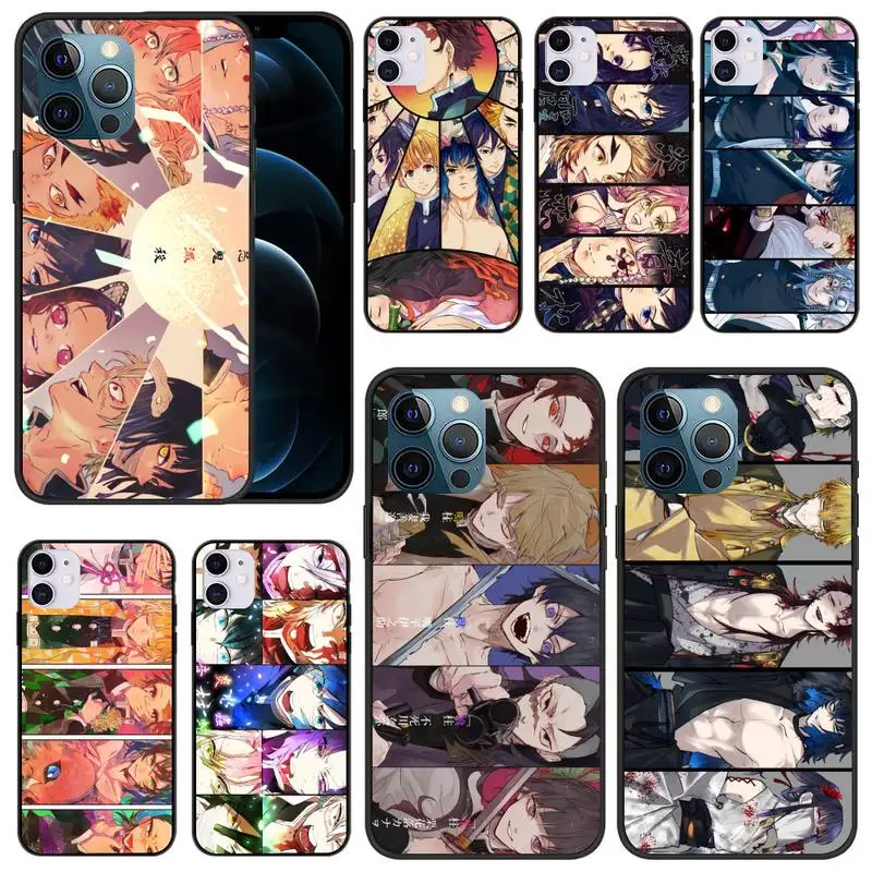 

Cartoon Japan Anime Demon Slayer Phone Case for iphone etui 11 12 pro se2 max xr xs x 7 8 6s 5s plus mini smart Fundas Coque