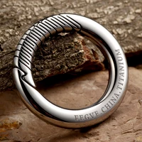 luxury titanium car key chain men women keychain ultra lightweight edc key ring holder buckle arc shape best gift jewelry charm
