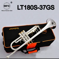 music fancier club bb trumpet lt180s 37gs silver plated gold keys music instruments profesional trumpets 180s 37 case mouthpiece