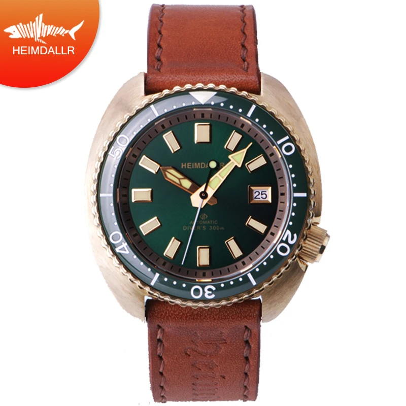 HEIMDALLR Для мужчин бронзовая механические часы с сапфировым стеклом 46 мм черный