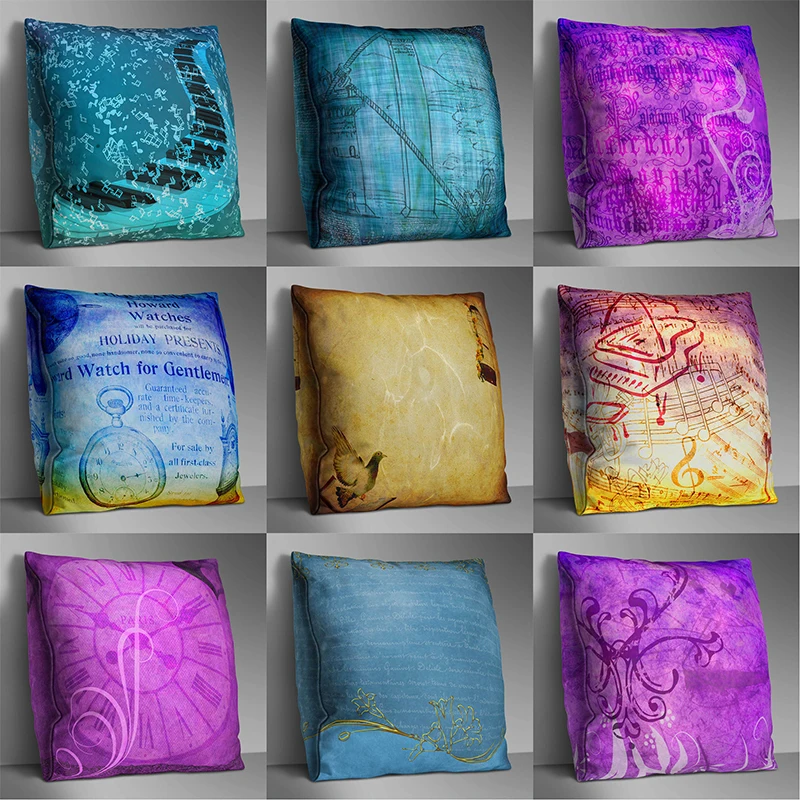 

Creative Pillow Cover Music Notes Cushion Cover Musical Note Printing Throw Pillow Case Cushion Cover Home Decoration Pillowcase