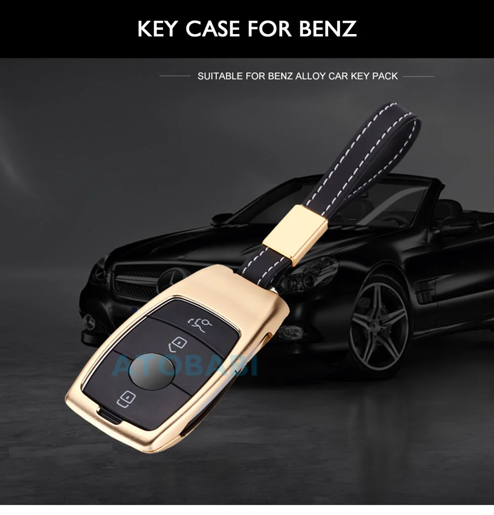 Алюминиевый сплав автомобильный чехол для ключей для Mercedes Benz E Class Smart Keyless дистанционный брелок крышка Брелок протектор сумка аксессуар