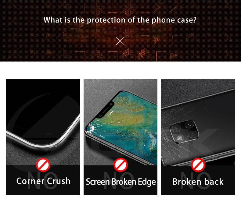 GKK чехол из закаленного стекла для huawei P30 Pro Lite, защитный противоударный мягкий край, Рисунок высокой четкости, чехол для huawei P30 Pro