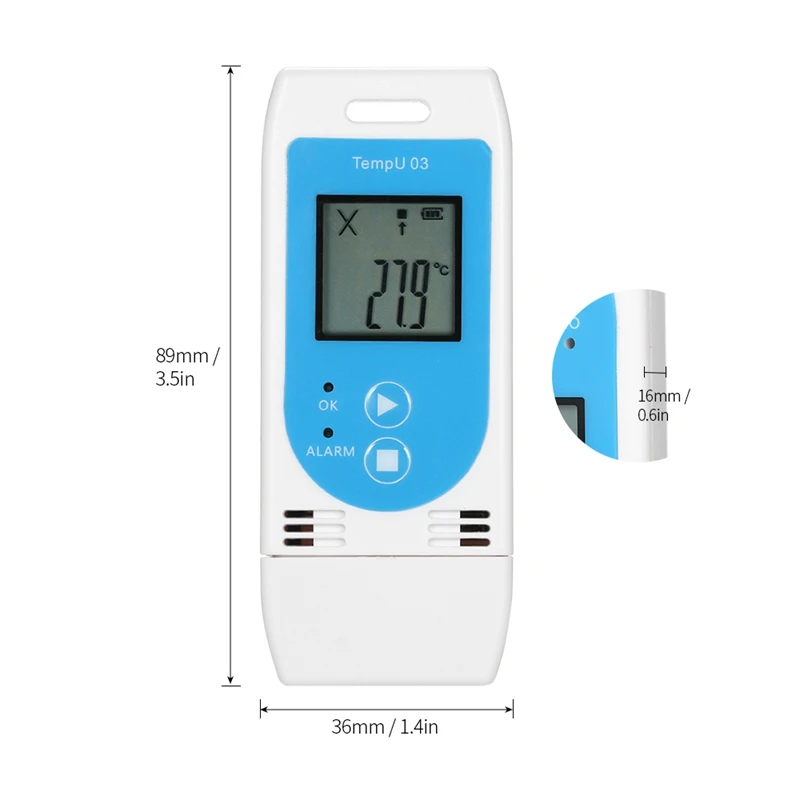 USB Temperature Humidity Data Logger Reusable RH TEMP Recorder Humiture Recording Meter with 12 000 Record Capacity | Инструменты