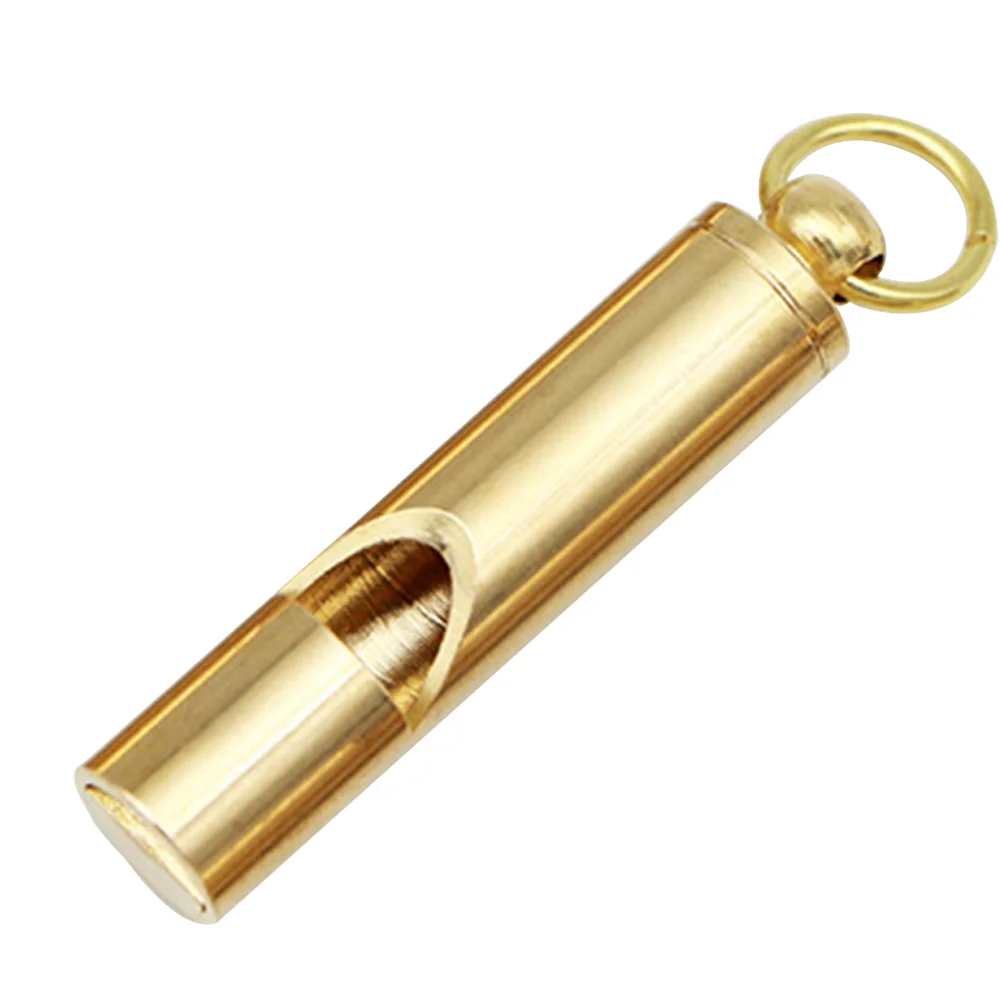 

Emergency Survival Signal Durable Brass Outdoor Portable Mini Sports Practical Whistle Camping Multifunction Tool