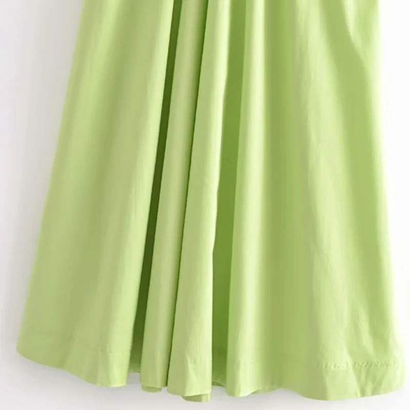 

Casual Long Dress Women Sling Maxi Dress Green Backless Summer Dresses Elastic Waist Women Sundress Ruched Sleeveless Vestido