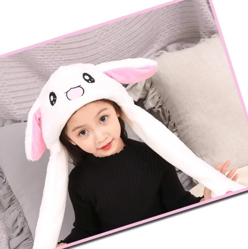 Светодиодный головной убор с заячьими ушками милая Кепка для взрослых и детей