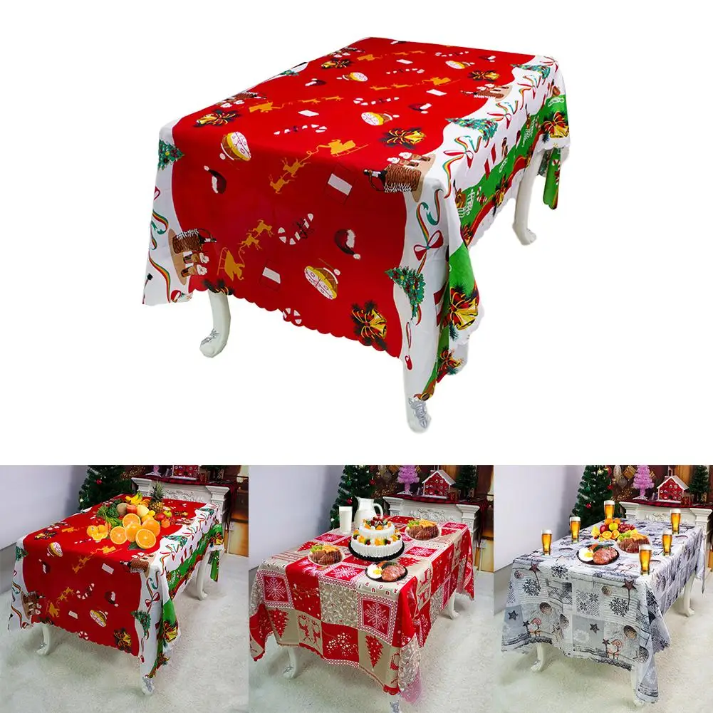 

150*200cm New Christmas Decoration Waterproof Oil-proof Hotel Restaurant Dinner Table Cover Decoration Christmas Tablecloth