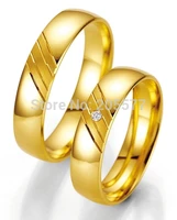 custom handmade comfort fit titanium fantasy wedding couple rings with gold plating layer
