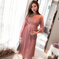 new fashion maternity dresses spring autumn long pregnancy dresses for pregnant women dress casual maternity clothes plus size