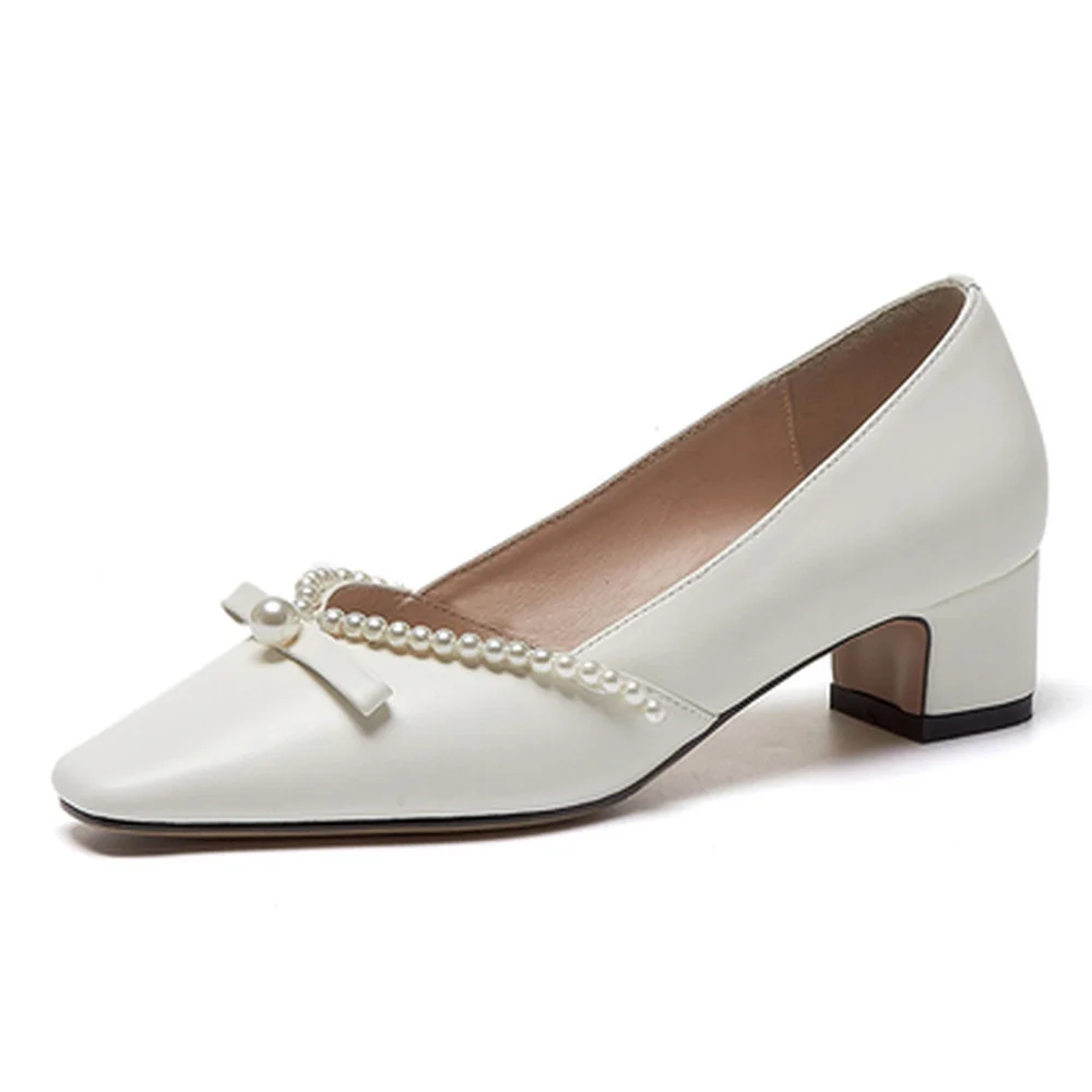 

Hot Sale 2020 Womens Pointed Toe Suede Leather Pearls Bowtie Kitten Heel Pumps Low Top Shoes New Sweet