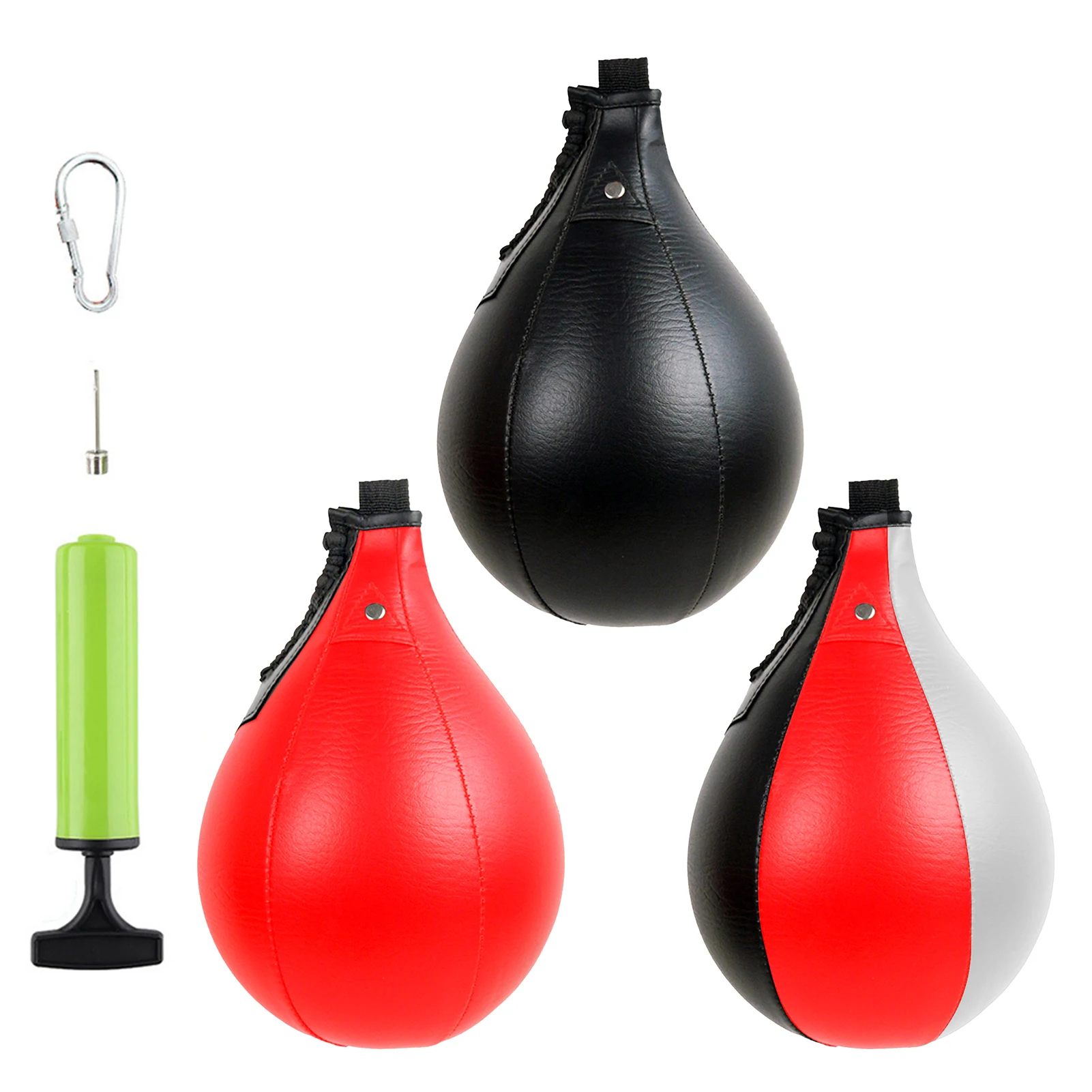 

Кожаный подвесной боксерский мяч для тайского фитнеса, грушевидный дизайн, удобная установка, снижение давления, гладкий