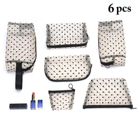 coofit 6pcsset transparent mesh makeup bags set multifunctional portable mesh zipper pouch cosmetic bag for outdoor travel