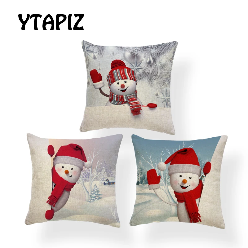 Милый аниме Снеговик-подушка крышка скрывается чтобы сказать привет Гостиная