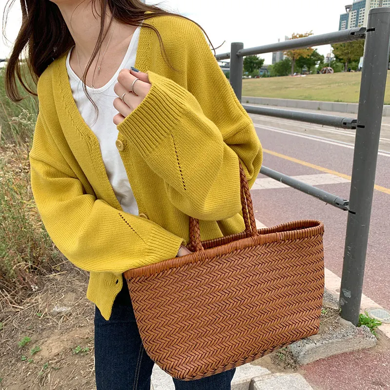 6 colors korean style Women Autumn solid color V neck thin Cardigan Sweater coat Female Long Sleeve Outwear Knitted tops (X271 |