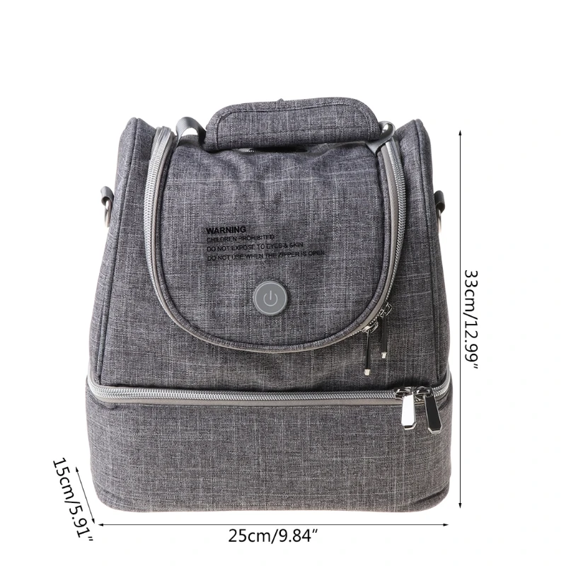 

2in1 LED Sterilizing Bag Portable Disinfection Storage Organizer USB Charging for Baby Bottle Toothbrush Underwear Sterilization