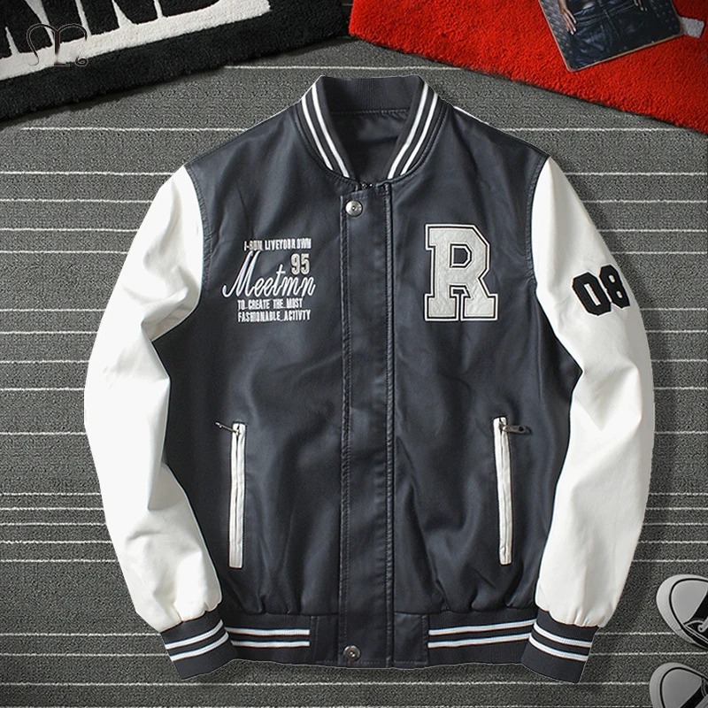 

Men's PU Leather Jacket Autumn Winter Motorcycle Biker Coat Mens Clothing Warm Casual Leather Jackets Male Bomber Windbreaker