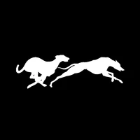 waterproof and scratch resistant fashion racing greyhounds vinyl car window sticker decal animal motorcycle 17cm5cm