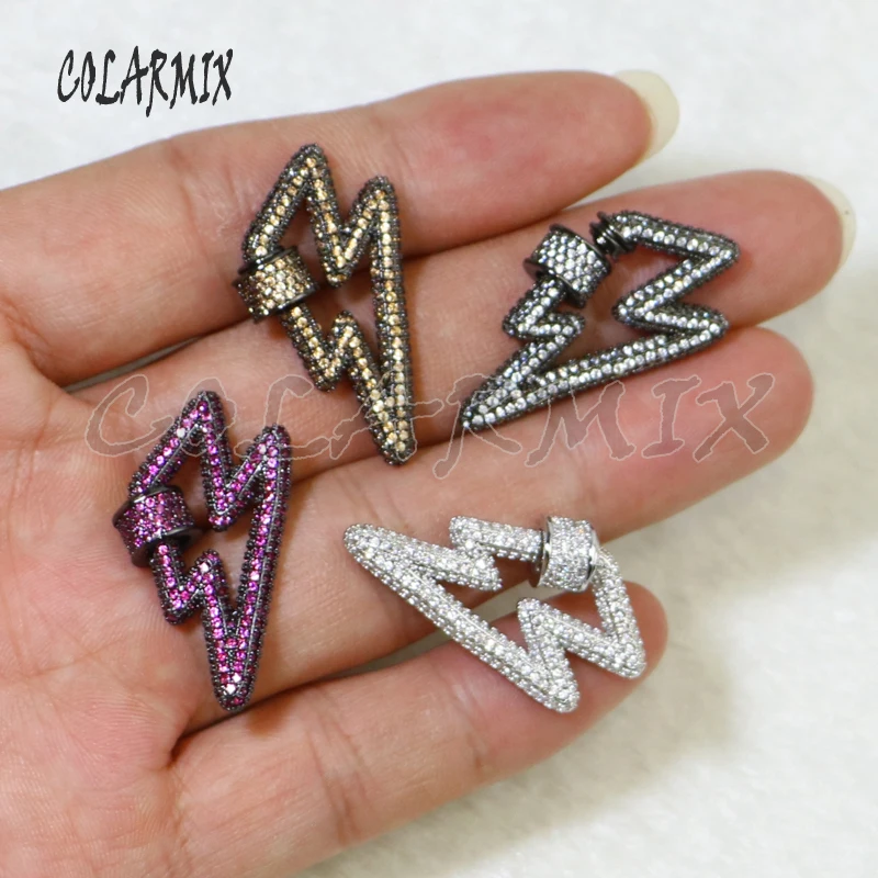 5 шт. радужная кристальная застежка для подвесок ожерелья винтовой крючок