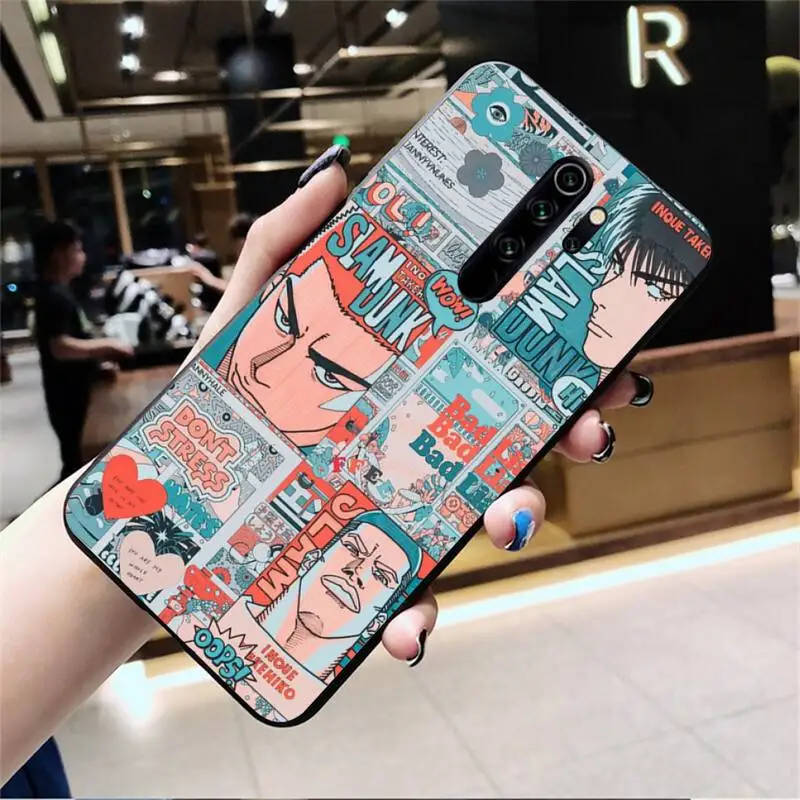Slam dunk Аниме Манга закаленное ТПУ Мягкий силиконовый чехол для телефона Redmi 8A Note 9 8T