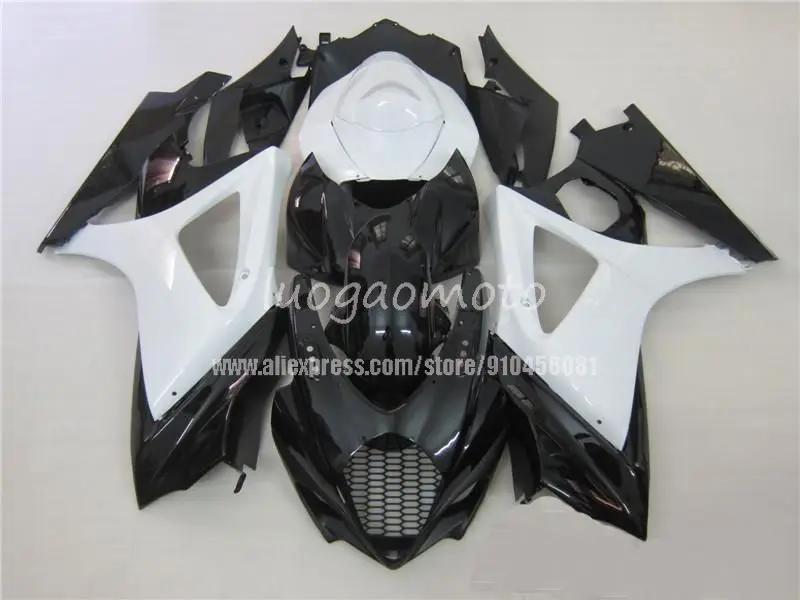 

Motorcycle Fairings For black white Suzuki GSXR1000 K7 07 08 2007 2008 New ABS Injection Bodywork ABS Injection Cowling