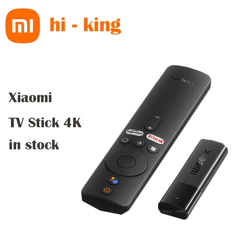 

Xiaomi Tv Stick 4K четырехъядерный процессор 2 Гб ОЗУ 8 Гб ПЗУ Bluetooth 5,0 Android TV 11 Поддержка домашнего фильма Netflix Disney plus Google Assistant