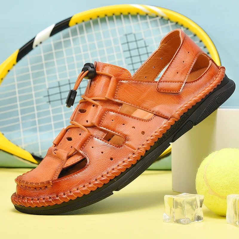 

Men Rubber Sandal Men's Sandals Size 44 Man 2018 Summer Men Leather 39 S Shoes Beach Large Mens Slip On Male Sandal