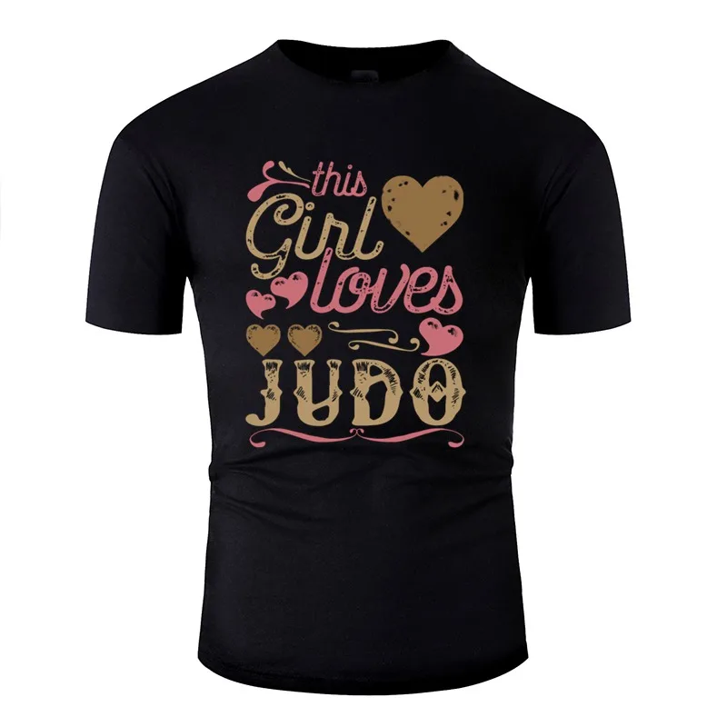 

Printed This Girl Loves Judo Men T Shirt Crew Neck Short-Sleeve Kawaii Adult Tee Shirt Hiphop