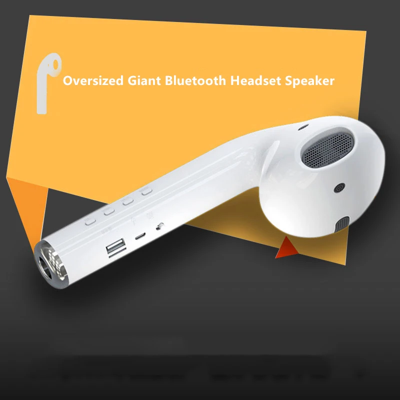 

Giant earphone Mode Speaker Bluetooth Headset Portable 5W Wireless Speaker Stereo Music Loudspeaker FM Radio Playback soundbar