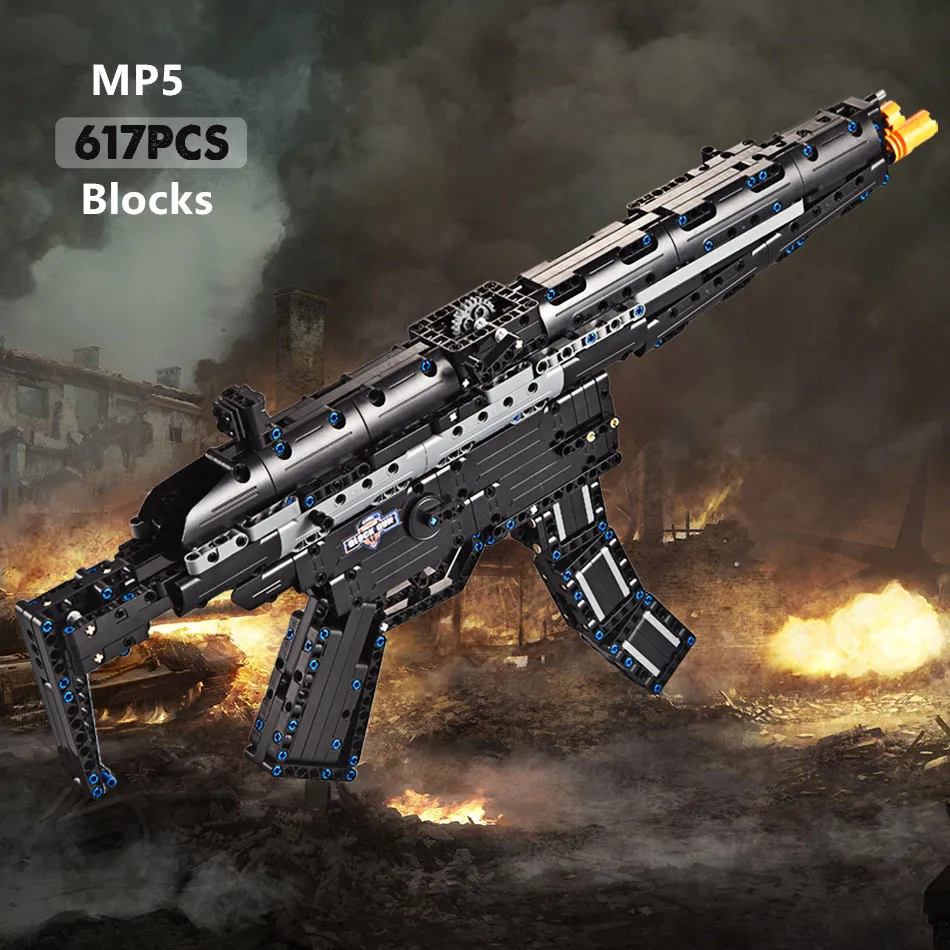 617 шт. Детский конструктор Heckler Koch MP5|Игрушечное оружие| |