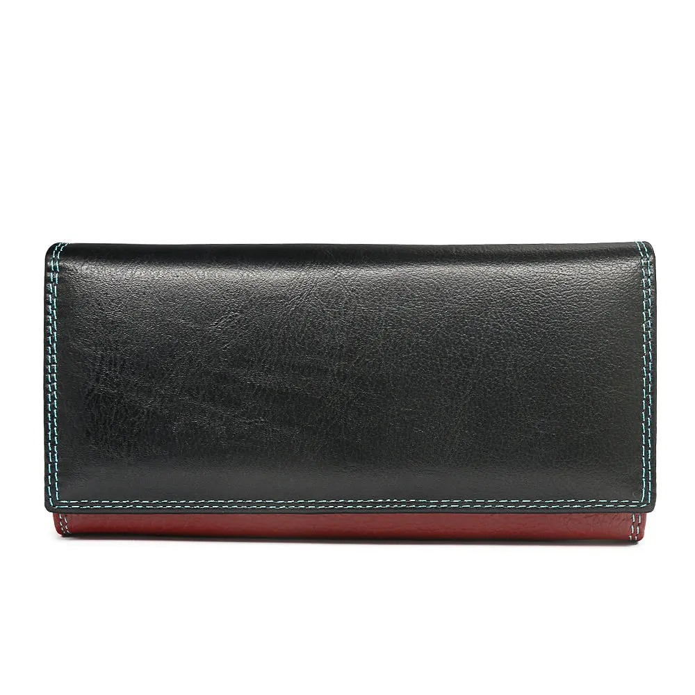 Роскошный женский кошелек из натуральной кожи длинный и сумочка цветной для ID