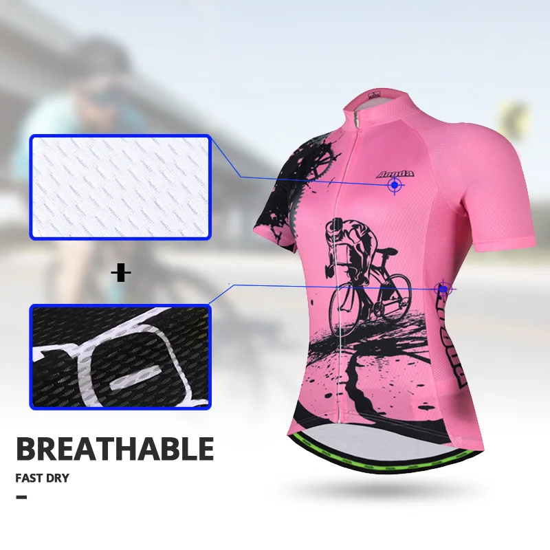 Aogda летний женский велосипедный трикотажный комплект Maillot Ciclismo с коротким