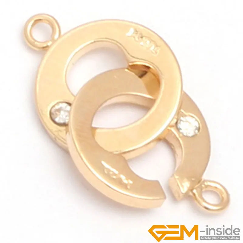 Застежка: позолоченный кристалл 14 карат инкрустированная застежка для ювелирных