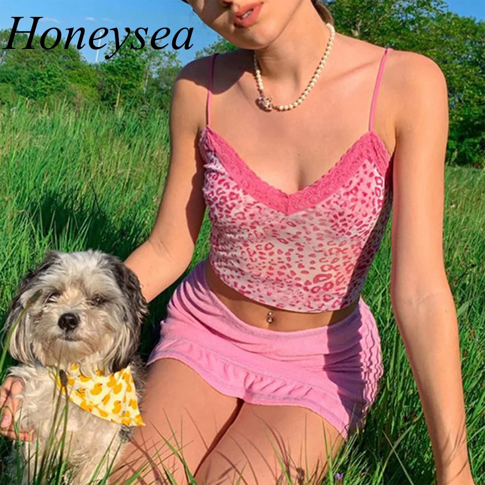 

Purple Unif E Girl Y2k Aesthetic Clothes Crop Tops Leopard Print Cropped Strapless Sexy Off Shoulder Sweet Tank Women's Blouse
