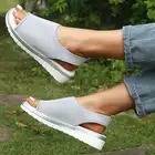 Туфли женские сетчатые на танкетке, легкие плетеные сандалии, дышащие, для прогулок, большие размеры, модель 2021