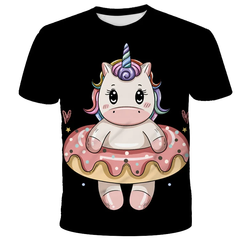 

Fashion Polyester Boys Girls T-Shirts Children Kids Cartoon Print T Shirts Baby 3D Tops Clothing Tee