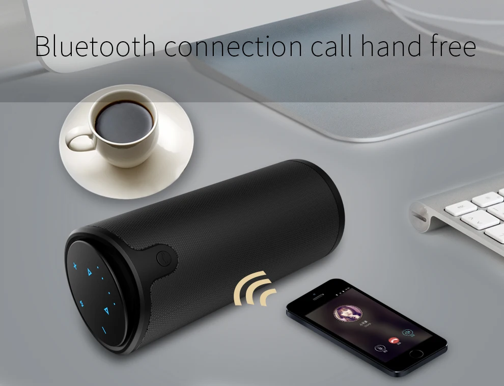 Zealot S8 Bluetooth с сенсорным управлением Колонка+ сумка для переноски HiFi поддержка sd-карты громкой связи беспроводная стереоколонка для наружного использования