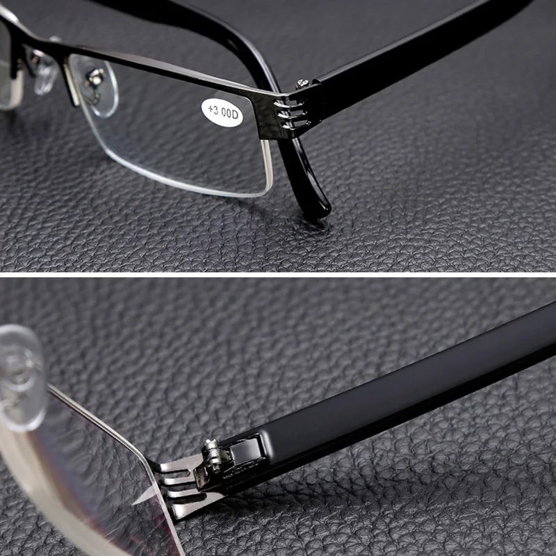 Очки для чтения UV400 мужчин и женщин аксессуар с синей смолой в полуоправе работы