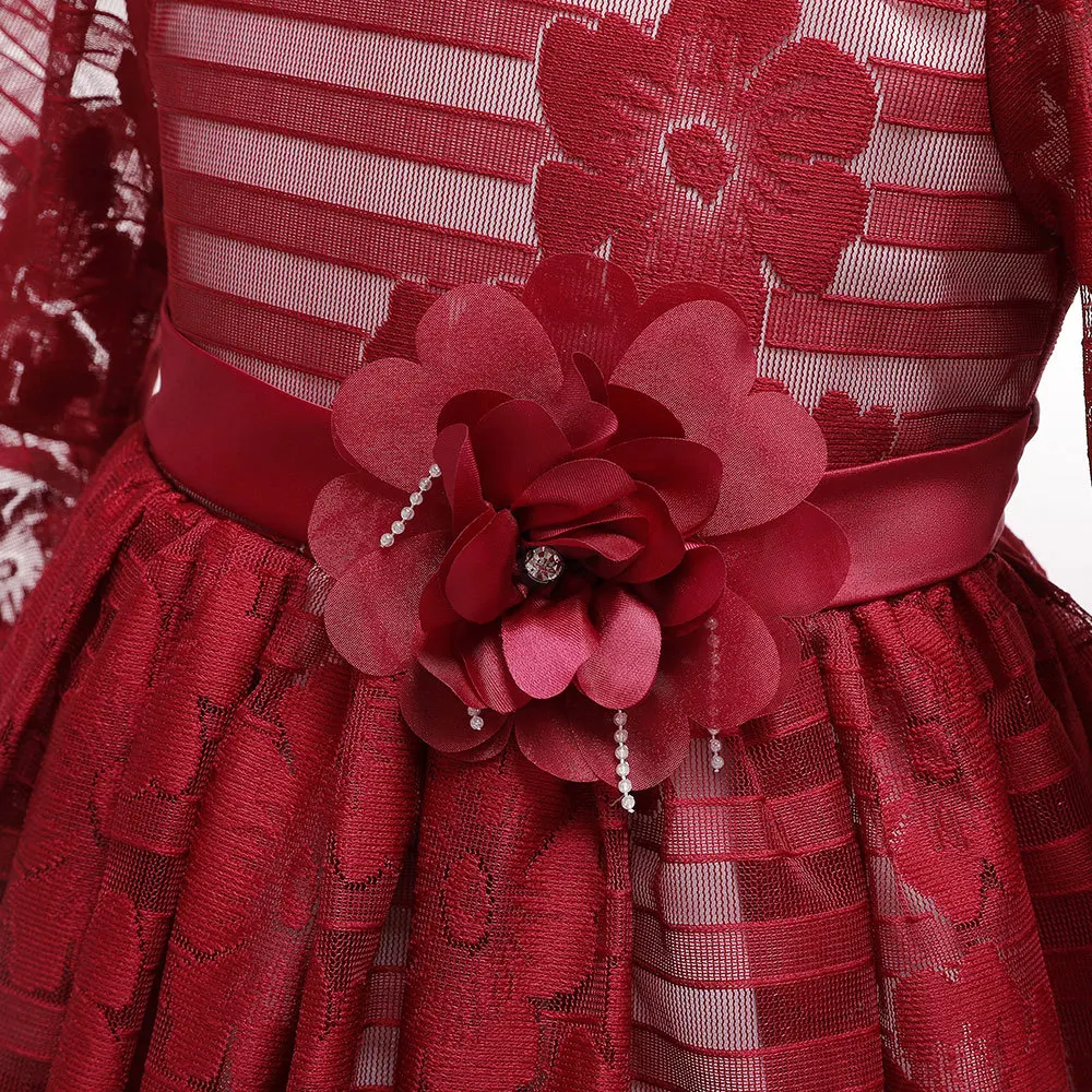 Детское кружевное платье принцессы с цветами | Детская одежда и обувь