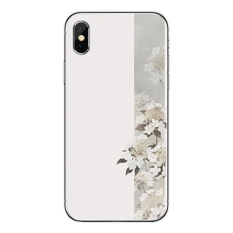 Чехол для телефона с бамбуковыми листьями птицами цветами сливы iPhone 8 7 6 6S Plus 5 5S SE