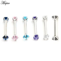 miqiao 2pcs body piercing jewelry 4mm round stainless steel eyebrow nail hot sale