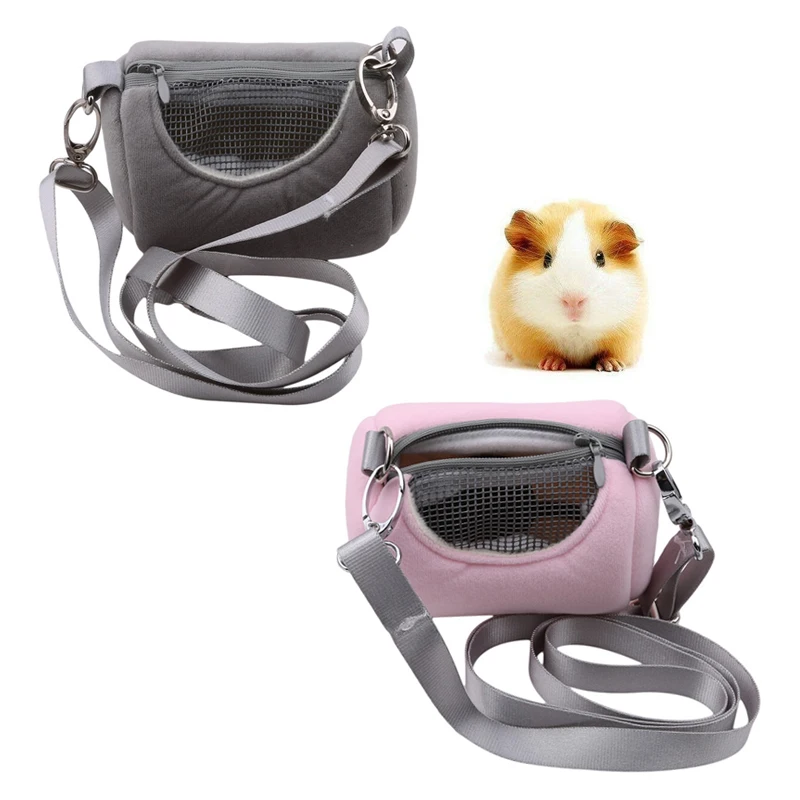 

Маленькая переноска для домашних животных, клетка для кролика, хомяка, теплые дорожные сумки для шиншиллы, сумка для переноски морской свин...