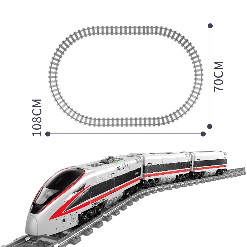 

Creator Technical Electric Motor Railway Train Track Building Blocks City High-speed Rail Train Station Bricks Toys For Children