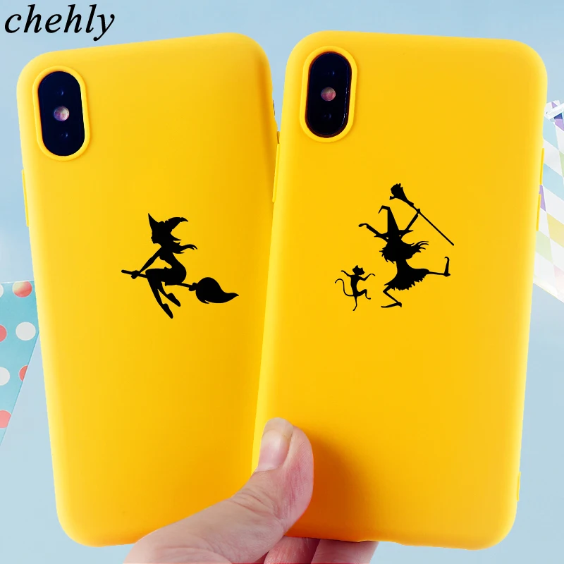 Забавный чехол для телефона IPhone 6s 7 8 11 12 Mini Plus Pro X XS Max XR SE чехлы с ведьмой мягкие